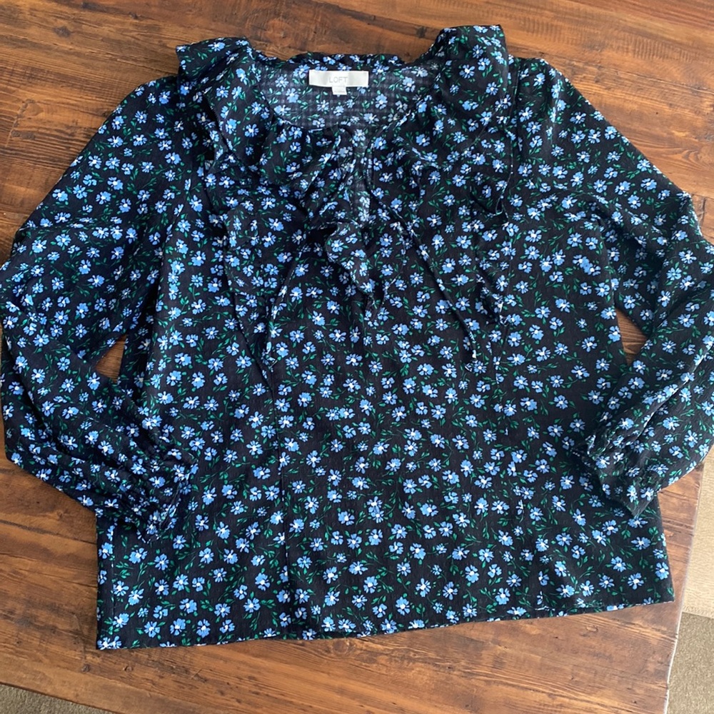 Loft - Women’s Floral Blouse - Large